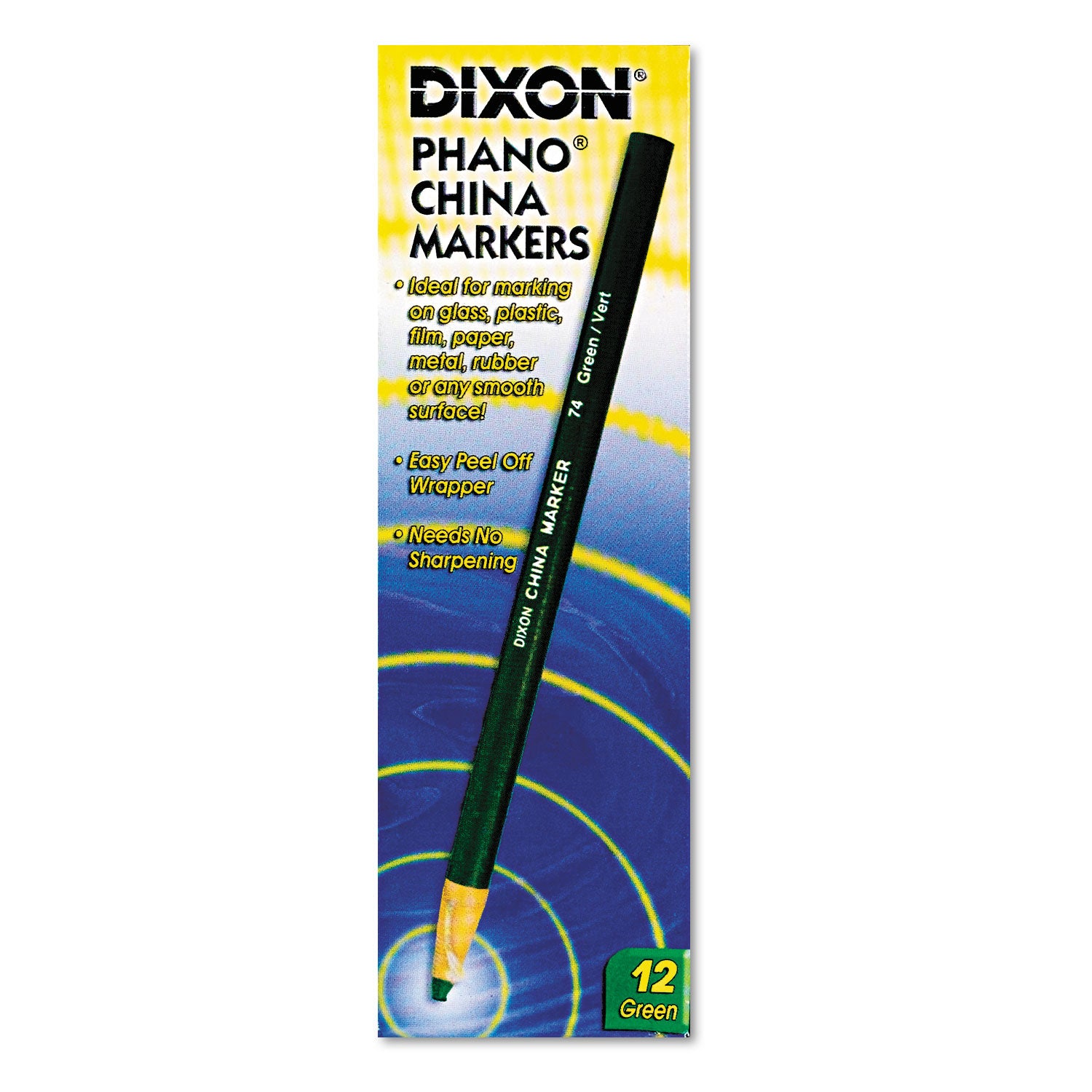 Dixon China Marker, Green, Dozen (00074)