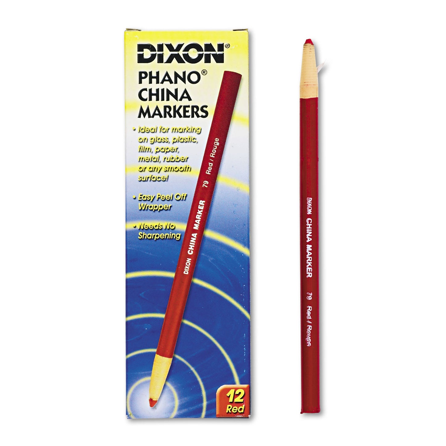 Dixon China Marker, Red, Dozen (00079)