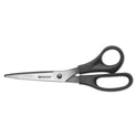 Westcott All Purpose Stainless Steel Scissors, 8" Long, 3.5" Cut Length, Offset Black Handle, 3/Pack (16907)