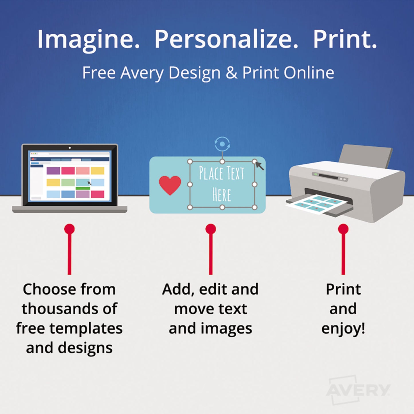 Avery Removable Multi-Use Labels, Inkjet/Laser Printers, 2 x 4, White, 2/Sheet, 50 Sheets/Pack, (5444) (05444)