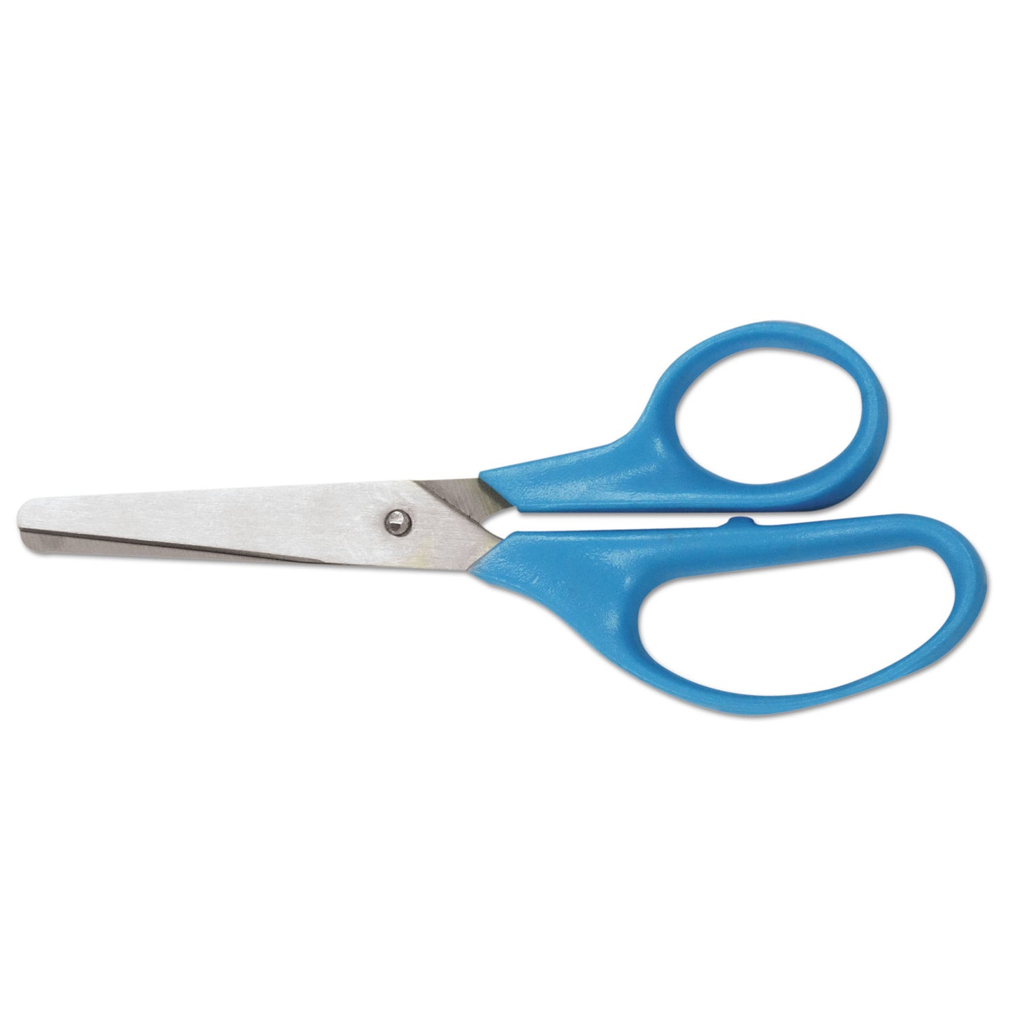 Universal Kids' Scissors, Rounded Tip, 5" Long, 1.75" Cut Length, Straight Assorted Color Handles, 2/Pack (92024)