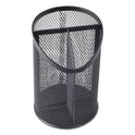 Universal Metal Mesh 3-Compartment Pencil Cup, 4.13" Diameter x 6"h, Black (20019)