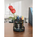 Universal Metal Mesh Rotating Desktop Organizer, 8 Compartments, Metal Mesh, 6.5" Diameter x 6.13"h, Black (20022)