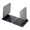 Universal Metal Mesh Bookends, Nonskid, 5.38 x 5.38 x 6.75, Black, 1 Pair (20025)