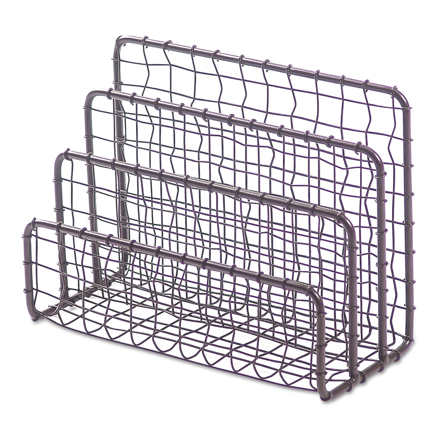 Universal Vintage Wire Mesh File and Letter Sorter, 3 Sections, DL to Legal Size Files, 6.63" x 2.88" x 5.13", Vintage Bronze (20062)