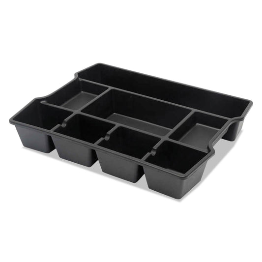 Universal High Capacity Drawer Organizer, Eight Compartments, 14.88 x 11.88 x 2.5, Plastic, Black (20120)