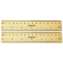 Universal Flat Wood Ruler, Standard/Metric, 6" Long (59024)