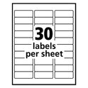 Avery EcoFriendly Mailing Labels, Inkjet/Laser Printers, 1 x 2.63, White, 30/Sheet, 100 Sheets/Pack (48460)