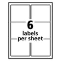 Avery EcoFriendly Mailing Labels, Inkjet/Laser Printers, 3.33 x 4, White, 6/Sheet, 100 Sheets/Pack (48464)