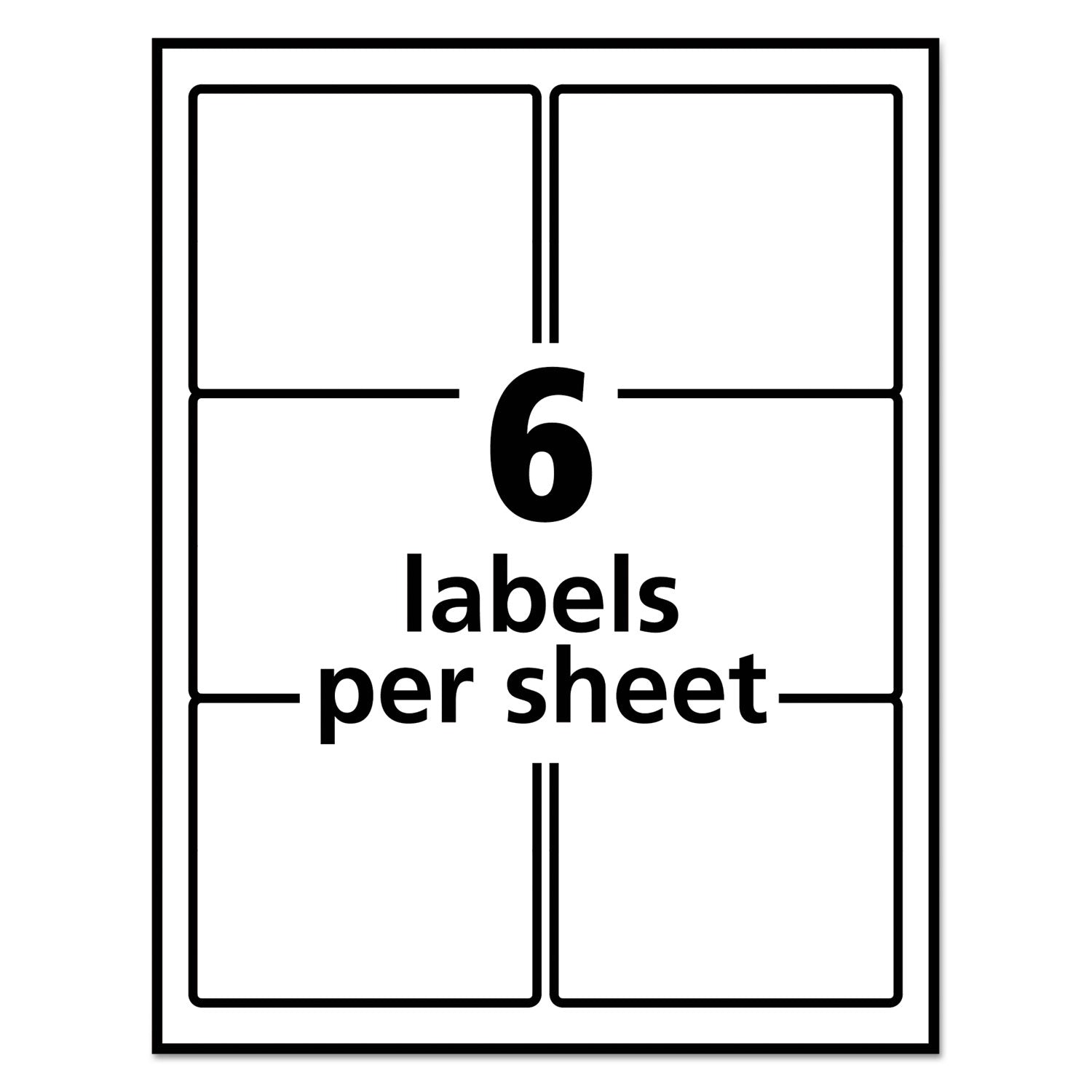 Avery EcoFriendly Mailing Labels, Inkjet/Laser Printers, 3.33 x 4, White, 6/Sheet, 100 Sheets/Pack (48464)