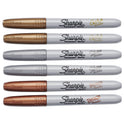 Sharpie Metallic Fine Point Permanent Markers, Fine Bullet Tip, Gold-Silver-Bronze, 6/Pack (1829201)
