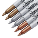 Sharpie Metallic Fine Point Permanent Markers, Fine Bullet Tip, Gold-Silver-Bronze, 6/Pack (1829201)