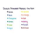 Sharpie Fine Tip Permanent Marker, Fine Bullet Tip, Assorted Colors, 12/Set (30072)