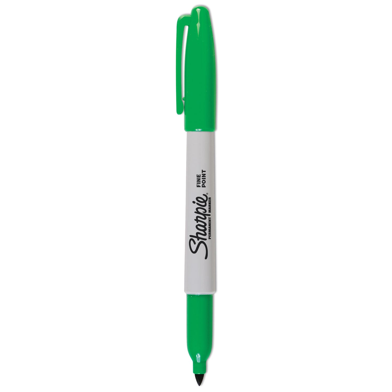 Sharpie Fine Bullet Tip Permanent Marker, Green, Dozen (30004)