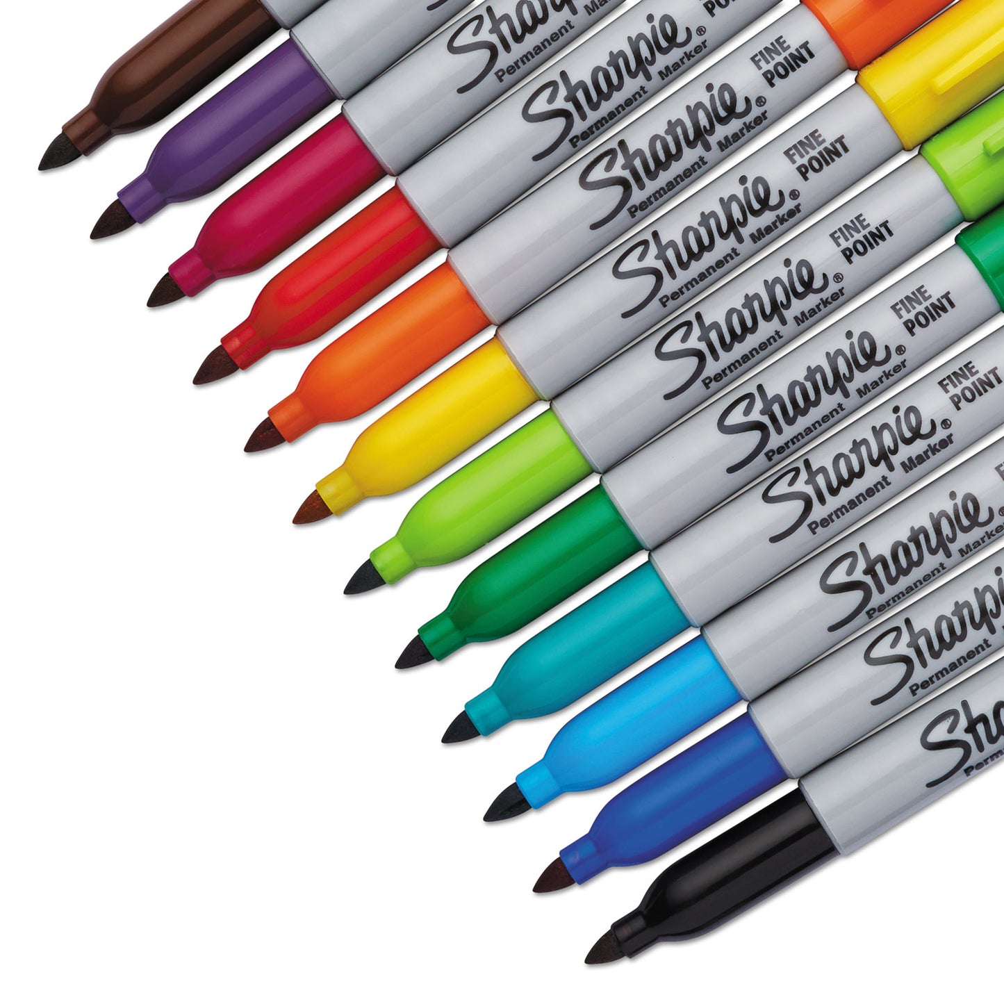 Sharpie Fine Tip Permanent Marker, Fine Bullet Tip, Assorted Colors, 12/Set (30072)