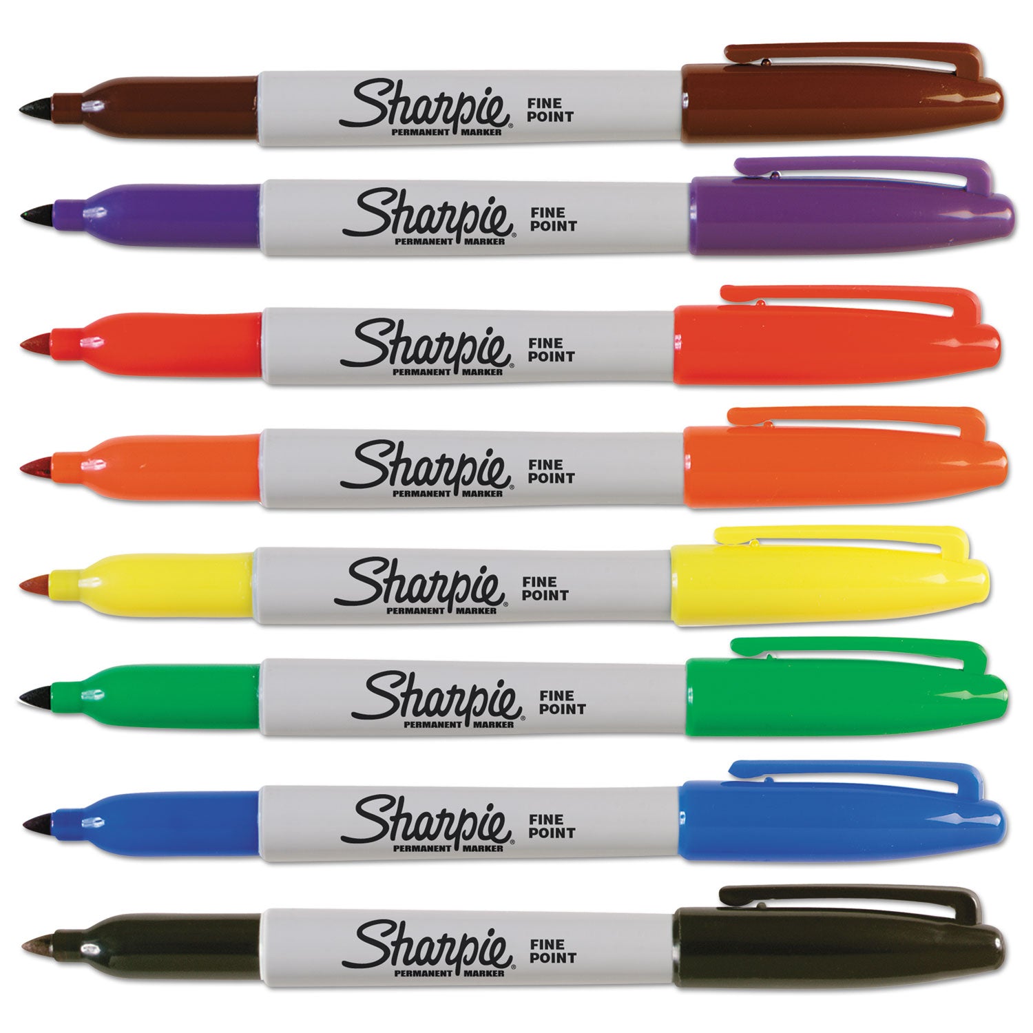 Sharpie Fine Tip Permanent Marker, Fine Bullet Tip, Assorted Colors, 8/Set (30078)