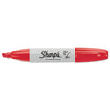Sharpie Chisel Tip Permanent Marker, Medium Chisel Tip, Red, Dozen (38202)