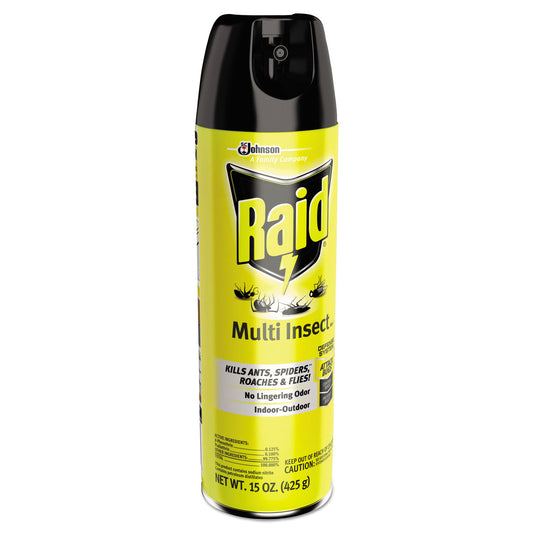 Raid Multi Insect Killer, 15 oz Aerosol Spray, 12/Carton (300819)