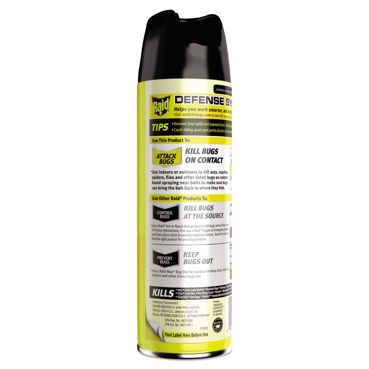 Raid Multi Insect Killer, 15 oz Aerosol Spray, 12/Carton (300819)
