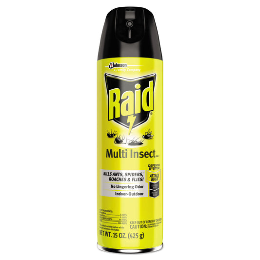 Raid Multi Insect Killer, 15 oz Aerosol Spray, 12/Carton (300819)