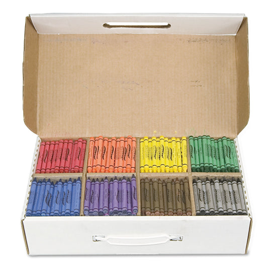 Prang Crayons Made with Soy, 100 Each of 8 Colors, 800/Carton (32350)