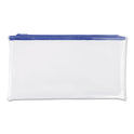 Universal Zippered Wallets/Cases, Transparent Plastic, 11 x 6, Clear/Blue, 2/Pack (69025)