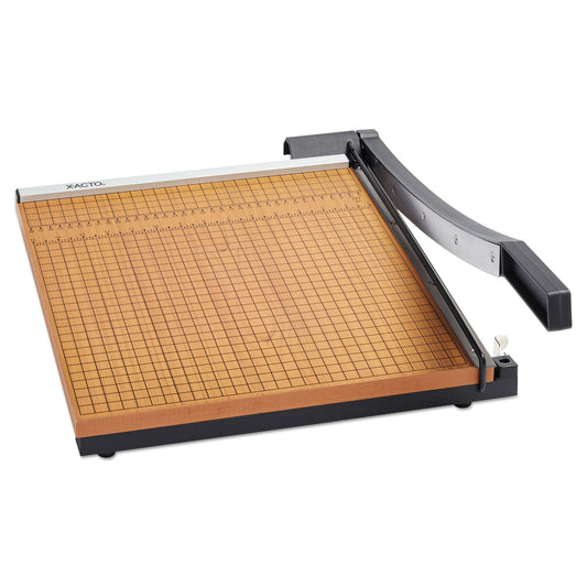 X-ACTO Square Commercial Grade Wood Base Guillotine Trimmer, 15 Sheets, 15" Cut Length, 15 x 15 (26615)