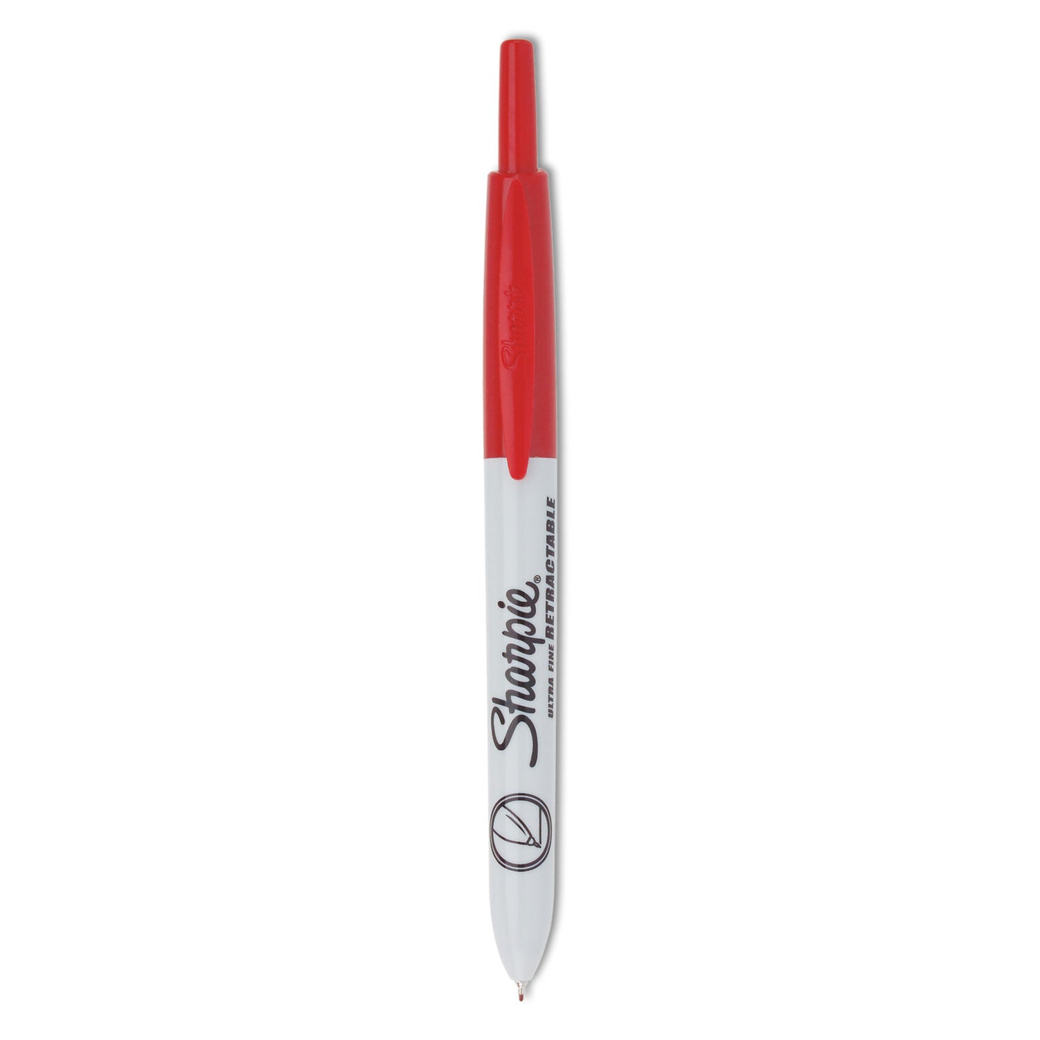 Sharpie Retractable Permanent Marker, Extra-Fine Needle Tip, Red (1735791)
