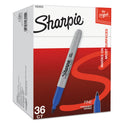 Sharpie Fine Tip Permanent Marker Value Pack, Fine Bullet Tip, Blue, 36/Pack (1920932)