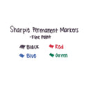 Sharpie Fine Tip Permanent Marker, Fine Bullet Tip, Assorted Colors, 4/Set (30174PP)