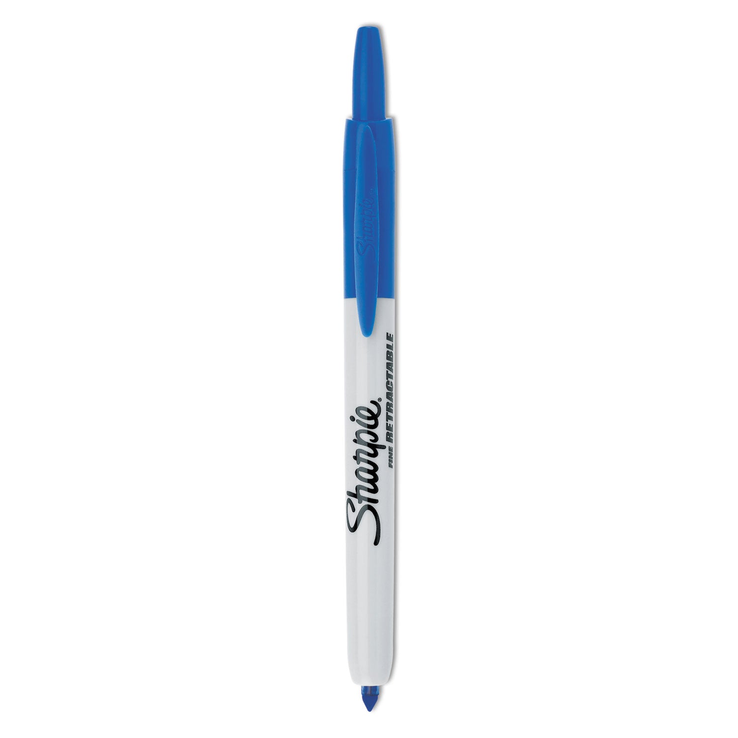 Sharpie Retractable Permanent Marker, Fine Bullet Tip, Blue (32703)