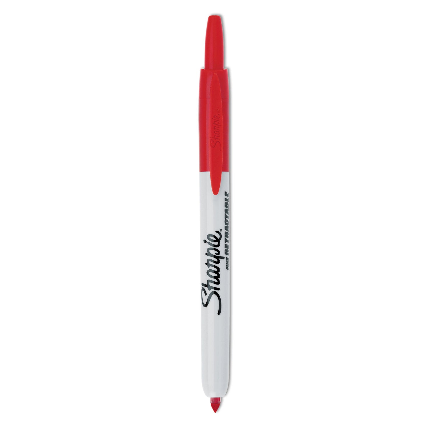 Sharpie Retractable Permanent Marker, Fine Bullet Tip, Red (32702)