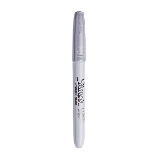 Sharpie Metallic Fine Point Permanent Markers, Fine Bullet Tip, Metallic Silver, 4/Pack (39109PP)