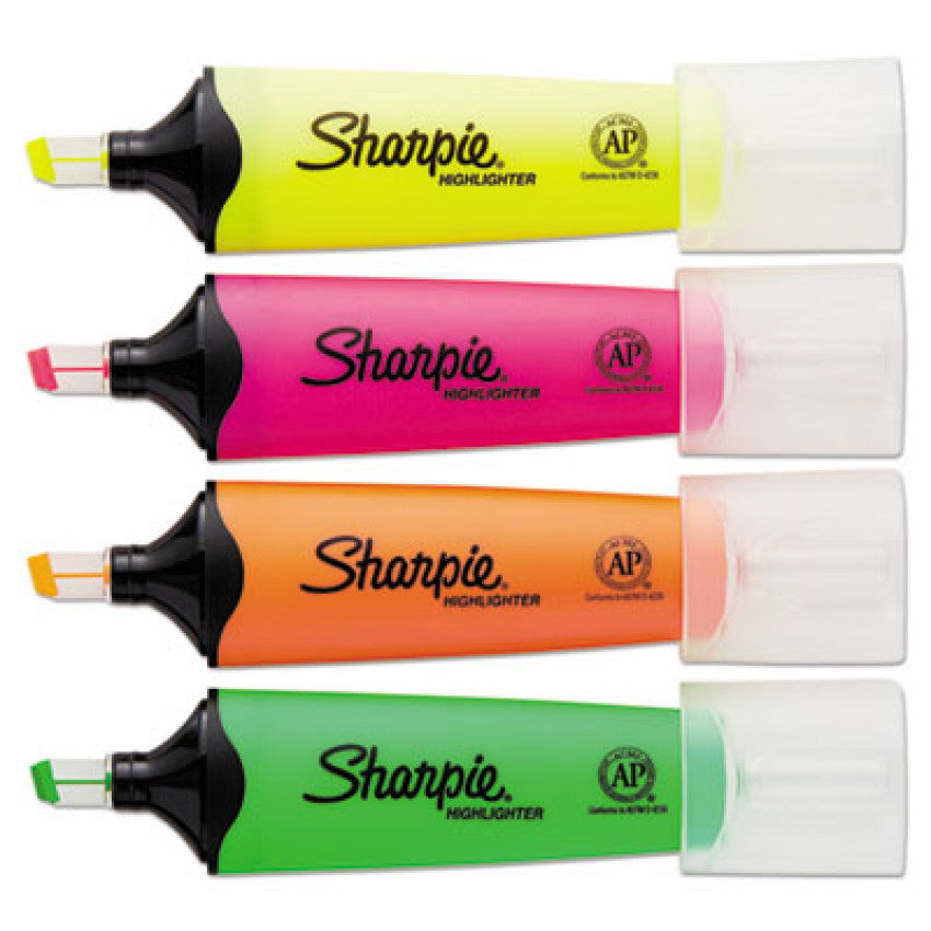 Sharpie Clearview Tank-Style Highlighter, Assorted Ink Colors, Chisel Tip, Assorted Barrel Colors, 8/Set (1971843)