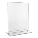 Universal Clear 2-Sided T-Style Freestanding Frame, 8.5 x 11, 2/Pack (76864)