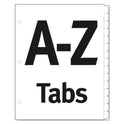 Office Essentials Table 'n Tabs Dividers, 26-Tab, A to Z, 11 x 8.5, White, Assorted Tabs, 1 Set (11677)