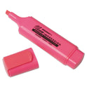 AbilityOne 7520013519146, SKILCRAFT Flat Fluorescent Highlighter, Fluorescent Pink Ink, Chisel Tip, Pink Barrel, Dozen