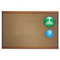 Quartet Prestige Colored Cork Bulletin Board, 36 x 24, Brown Surface, Light Cherry Fiberboard/Plastic Frame (B243LC)