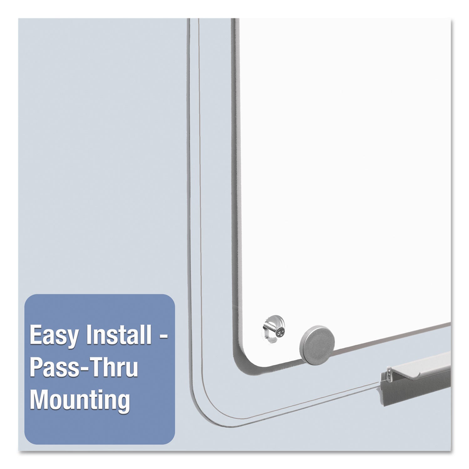 Quartet iQ Total Erase Translucent-Edge Board, 11 x 7, White Surface, Clear Plastic Frame (TM1107)