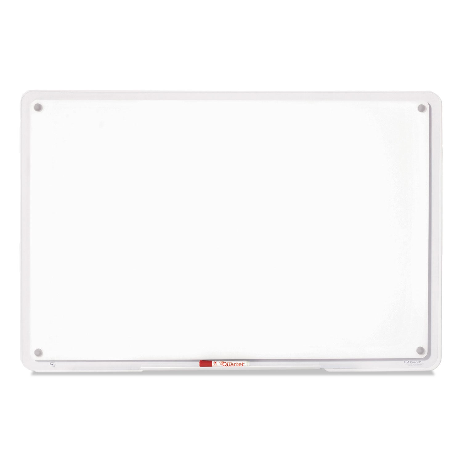 Quartet iQ Total Erase Translucent-Edge Board, 36 x 23, White Surface, Clear Plastic Frame (TM3623)