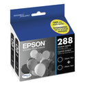Epson T288120-D2 (288) DURABrite Ultra Ink, Black, 2/Pack