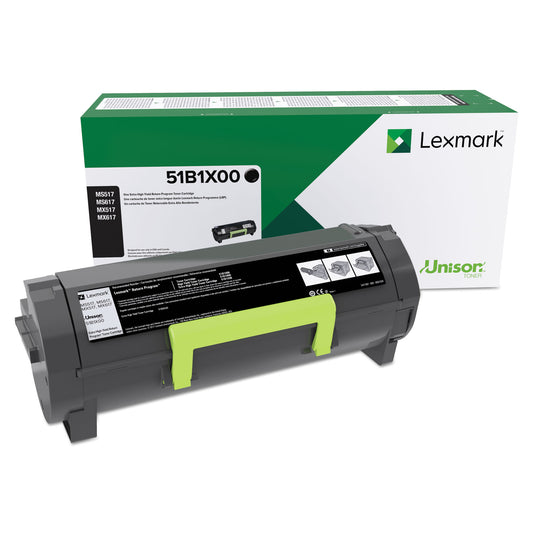 Lexmark 51B1X00 Unison Extra High-Yield Toner, 20,000 Page-Yield, Black