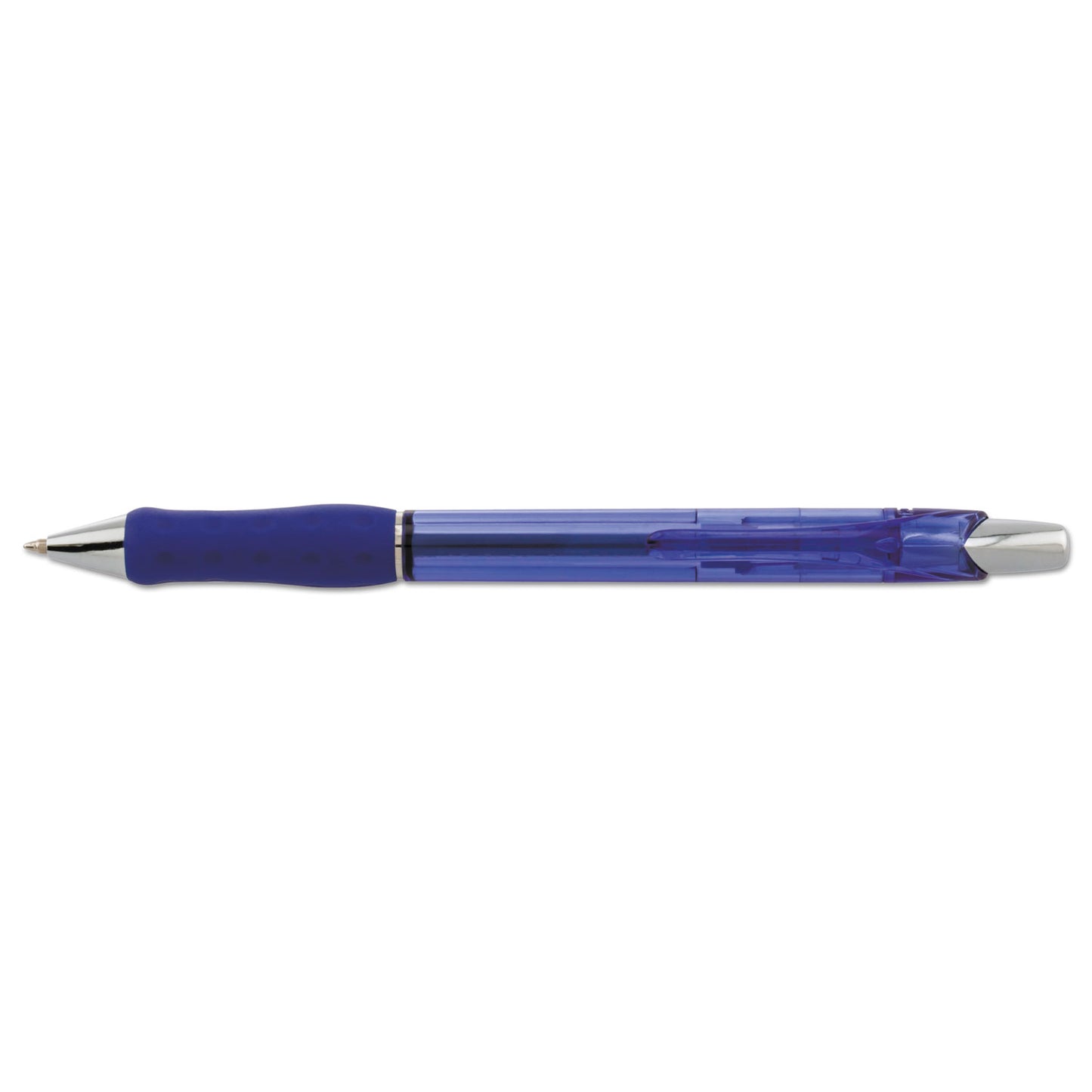 Pentel R.S.V.P. Super RT Ballpoint Pen, Retractable, Medium 0.7 mm, Blue Ink, Translucent Blue/Blue Barrel, Dozen (BX477C)