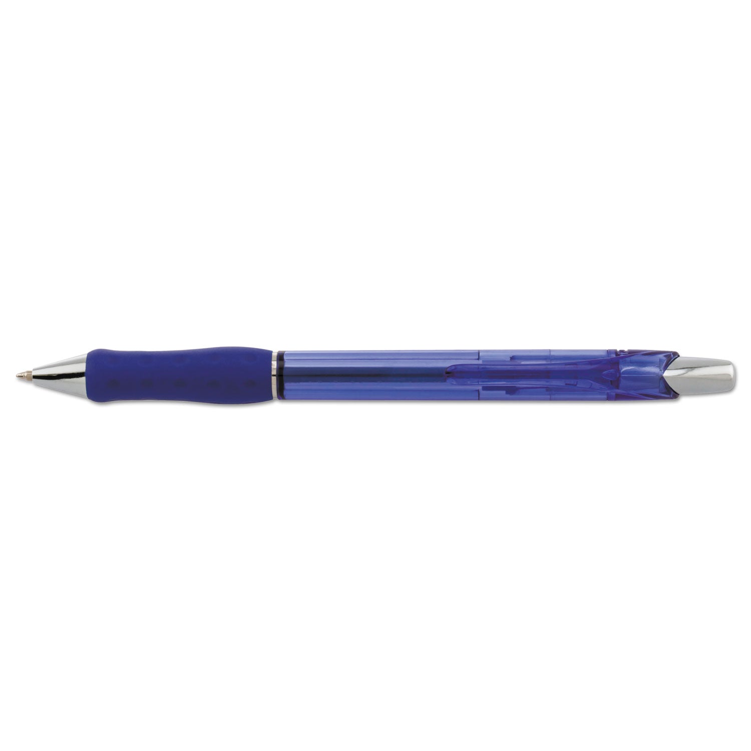 Pentel R.S.V.P. Super RT Ballpoint Pen, Retractable, Medium 0.7 mm, Blue Ink, Translucent Blue/Blue Barrel, Dozen (BX477C)