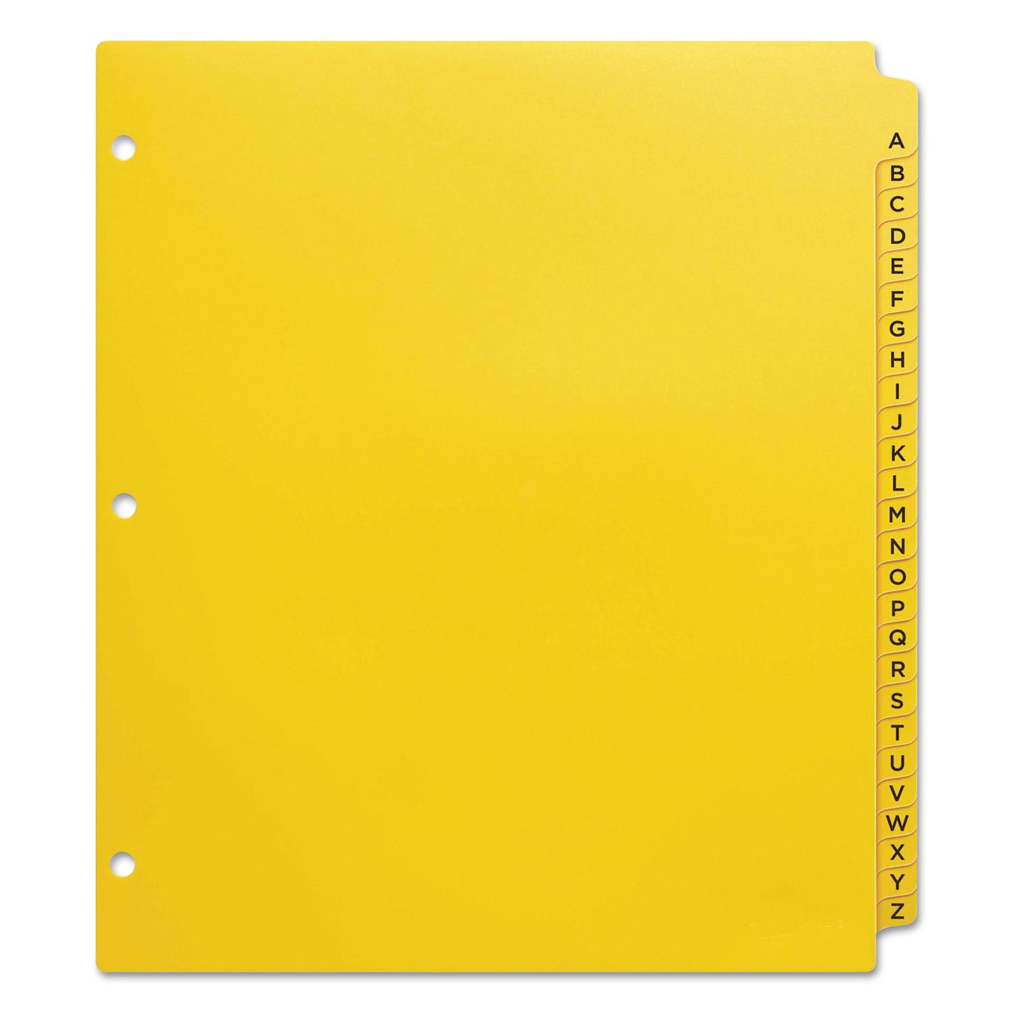 Avery Heavy-Duty Preprinted Plastic Tab Dividers, 26-Tab, A to Z, 11 x 9, Yellow, 1 Set (23081)