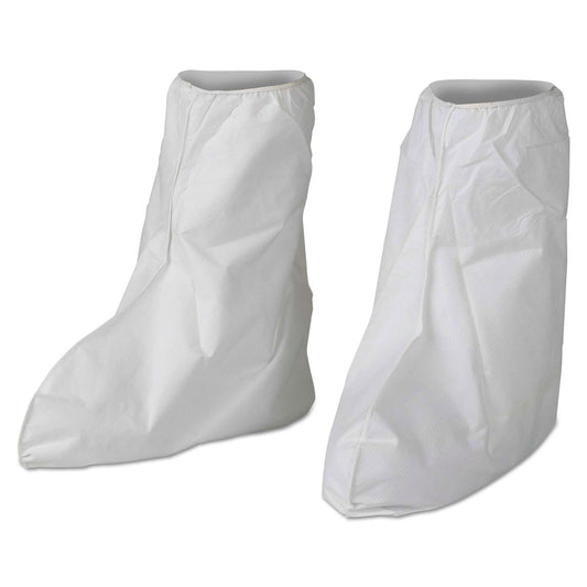 A40 Liquid/particle Protection Boot Covers, Medium To Large, White, 400/carton