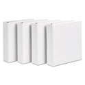 Avery Durable View Binder with DuraHinge and Slant Rings, 3 Rings, 3" Capacity, 11 x 8.5, White, 4/Pack (17030)