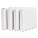 Avery Durable View Binder with DuraHinge and Slant Rings, 3 Rings, 1.5" Capacity, 11 x 8.5, White, 4/Pack (17576)