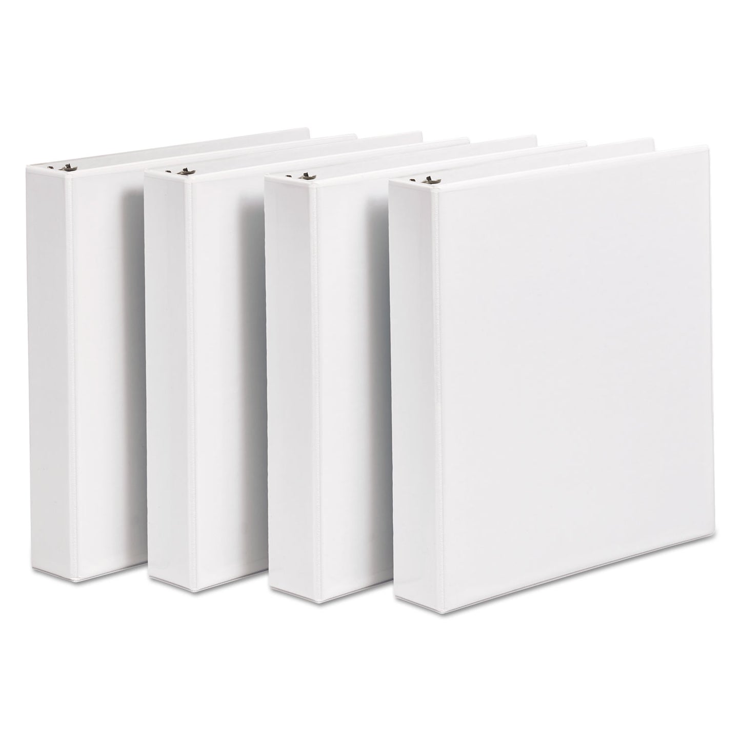 Avery Durable View Binder with DuraHinge and Slant Rings, 3 Rings, 1.5" Capacity, 11 x 8.5, White, 4/Pack (17576)