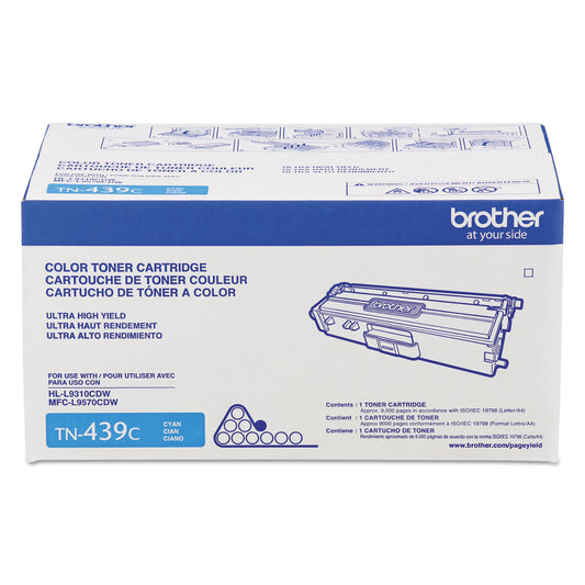 Brother TN439C Ultra High-Yield Toner, 9,000 Page-Yield, Cyan